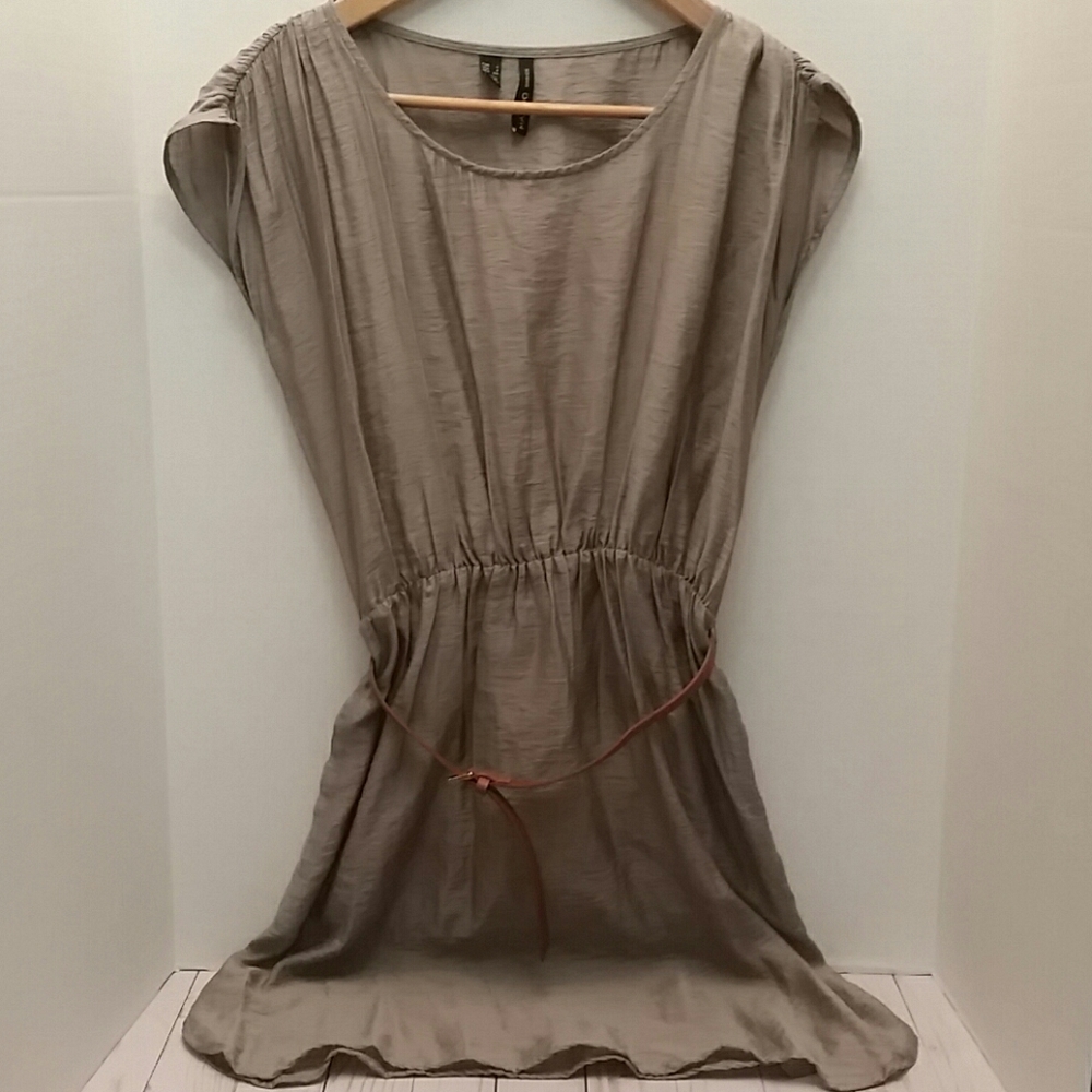 Mango Basics Belted Sleeveless Shirt Dress View 4
